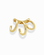 The Mod + Jo Eli Tripple Helix Ear Cuff features three open-ended gold loops connected by a smooth bar, offering a stylish, no-piercing look for your helix. Displayed on a white background.
