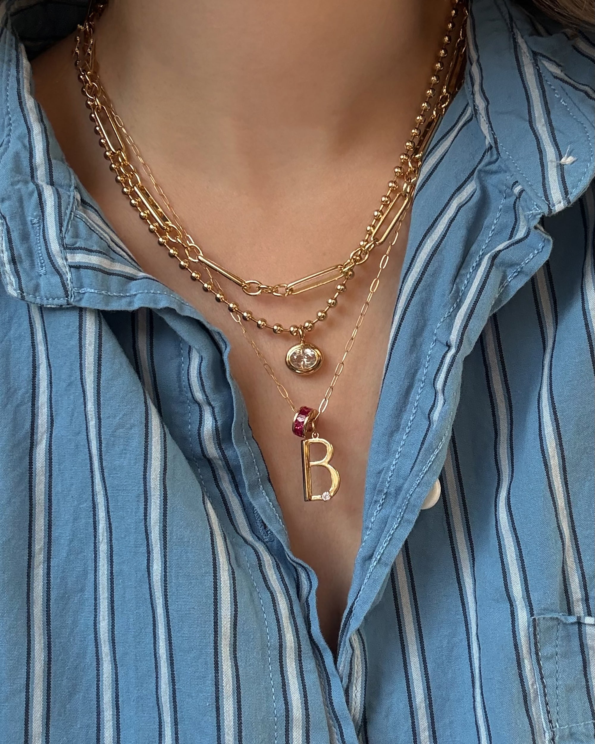 Marla Sapphire Bezel Charm | Mod + Jo