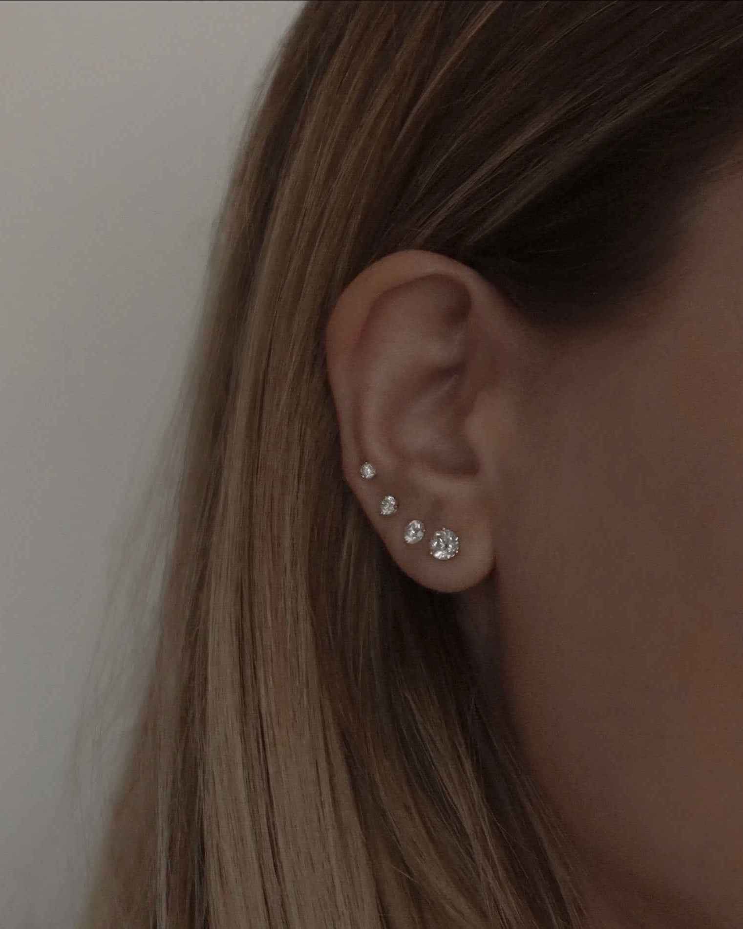14k Diamond Stud Earrings