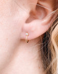 Kristen Hoop Studs - Crystal - EARRINGS - MOD + JO