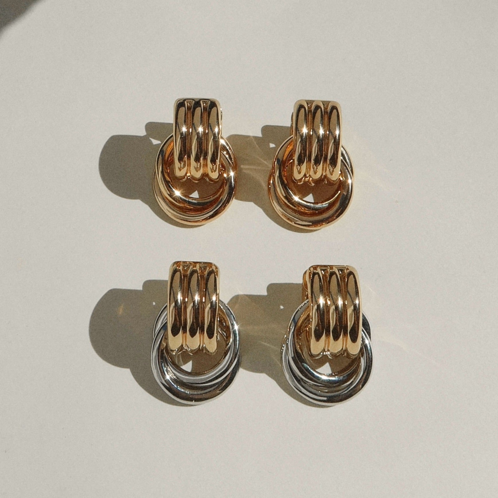 Two-Toned Olsen Convertible Hoops - Mod + Jo