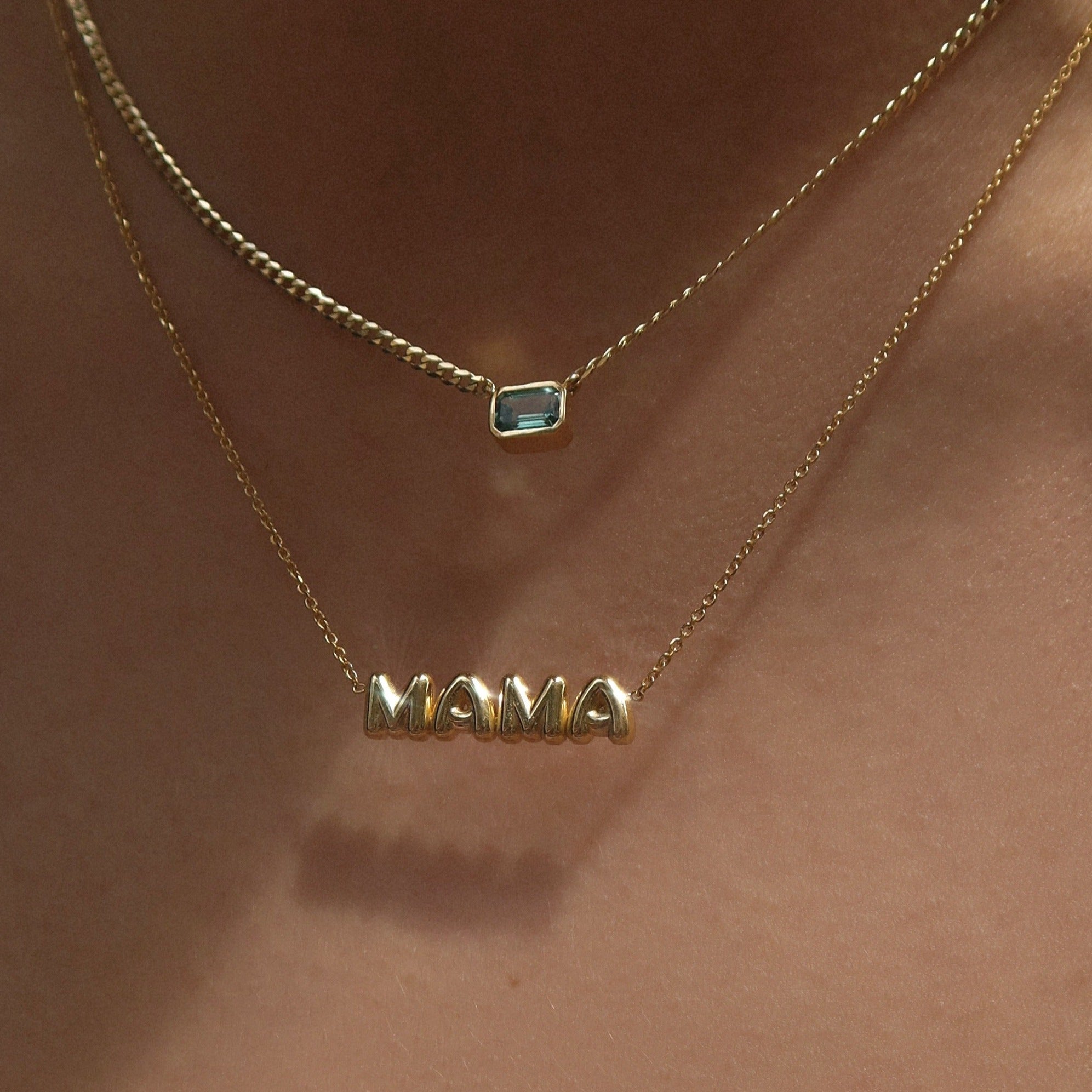 14k Bubble Mama Pendant Necklace