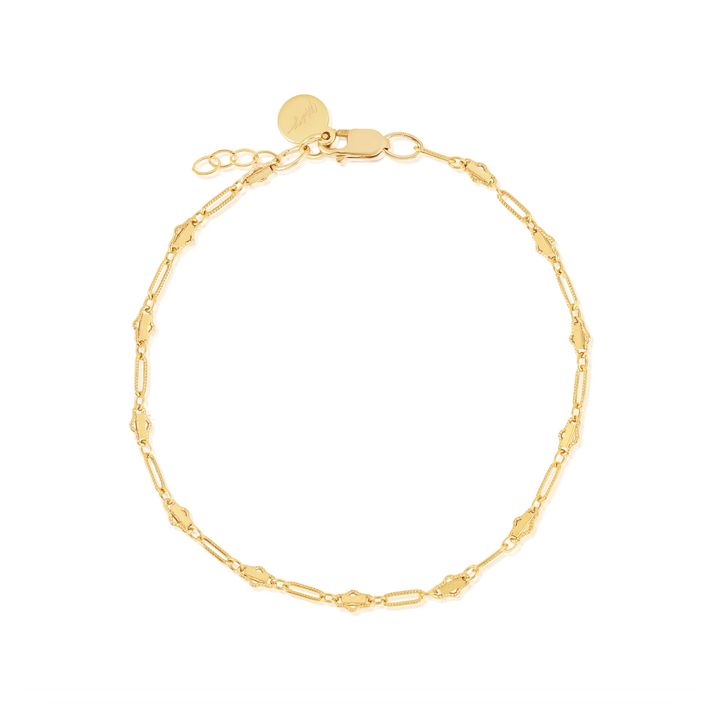 Pure Copper Sterling Silver and Solid 14K Yellow Gold Bracelet Set