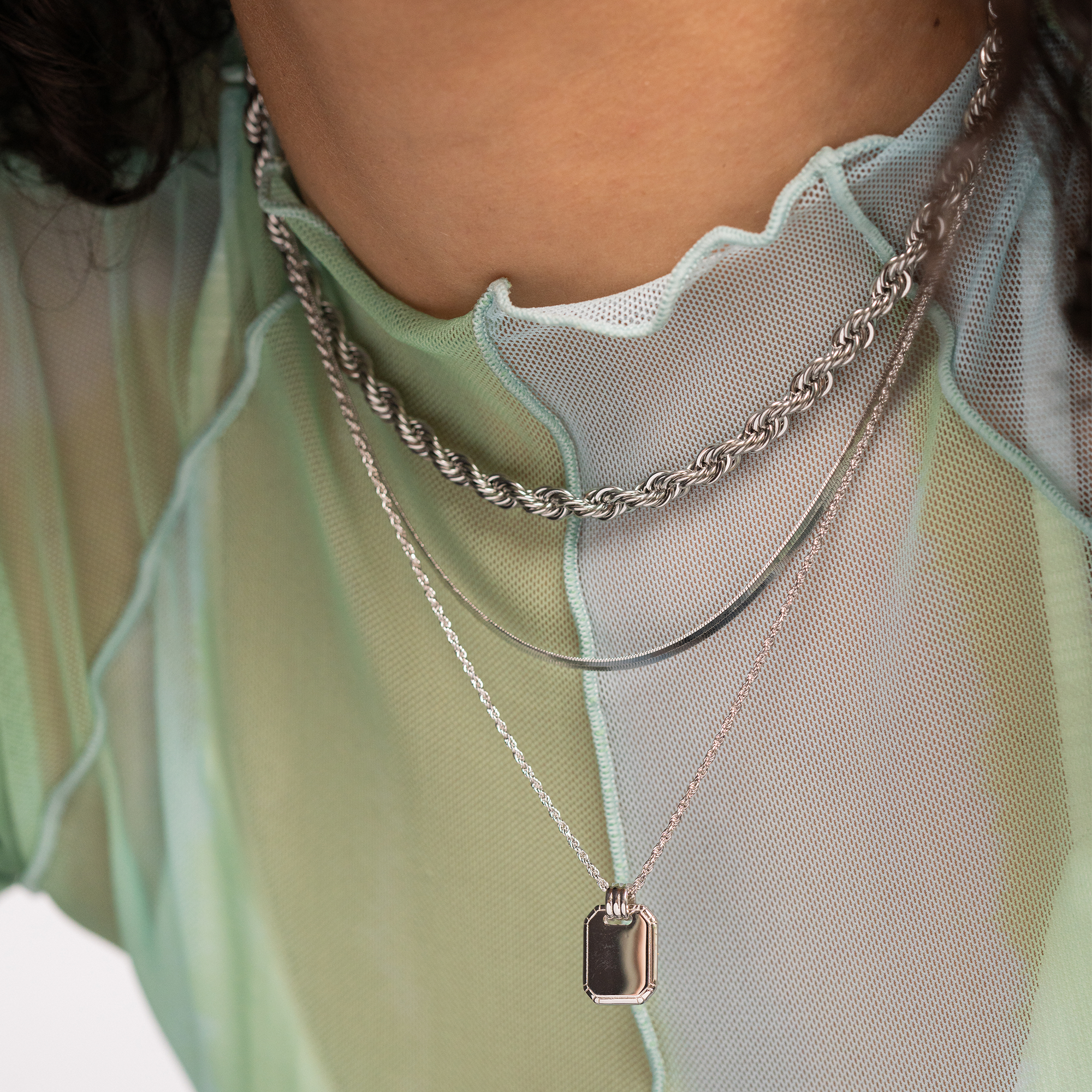Functional Lock Pendant Necklace in 925 Sterling Silver, Engravable Necklace Nickel Free