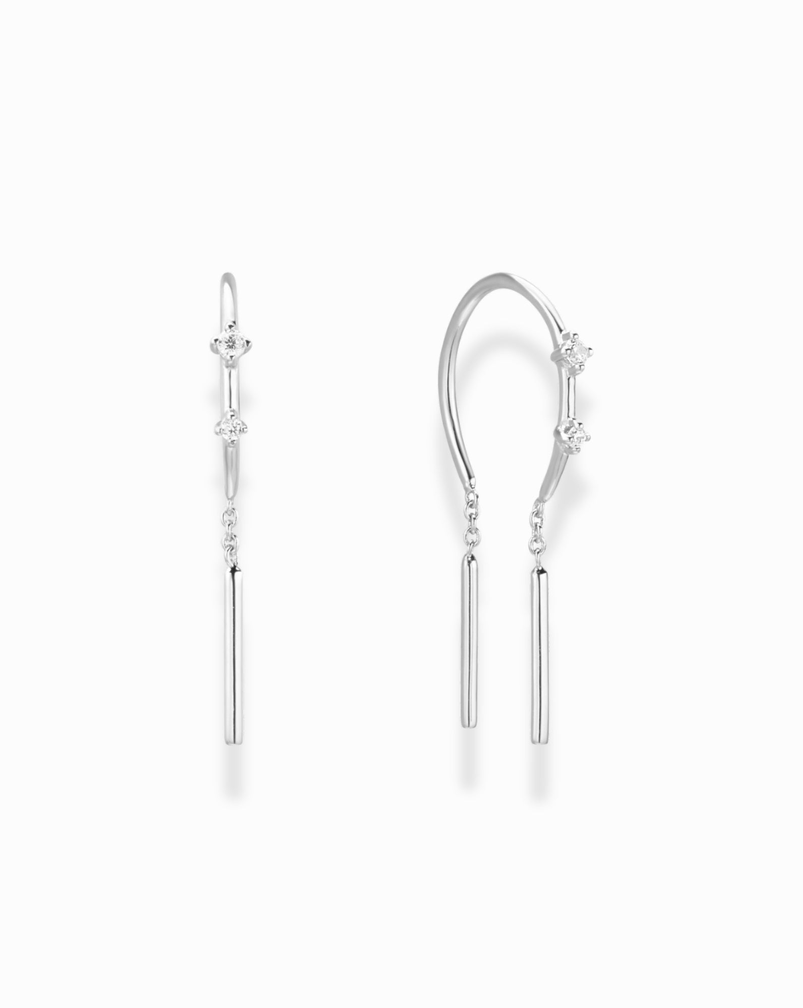 Mila Threader Huggies - Mod + Jo - Jewelry built to last, advanced plating technology