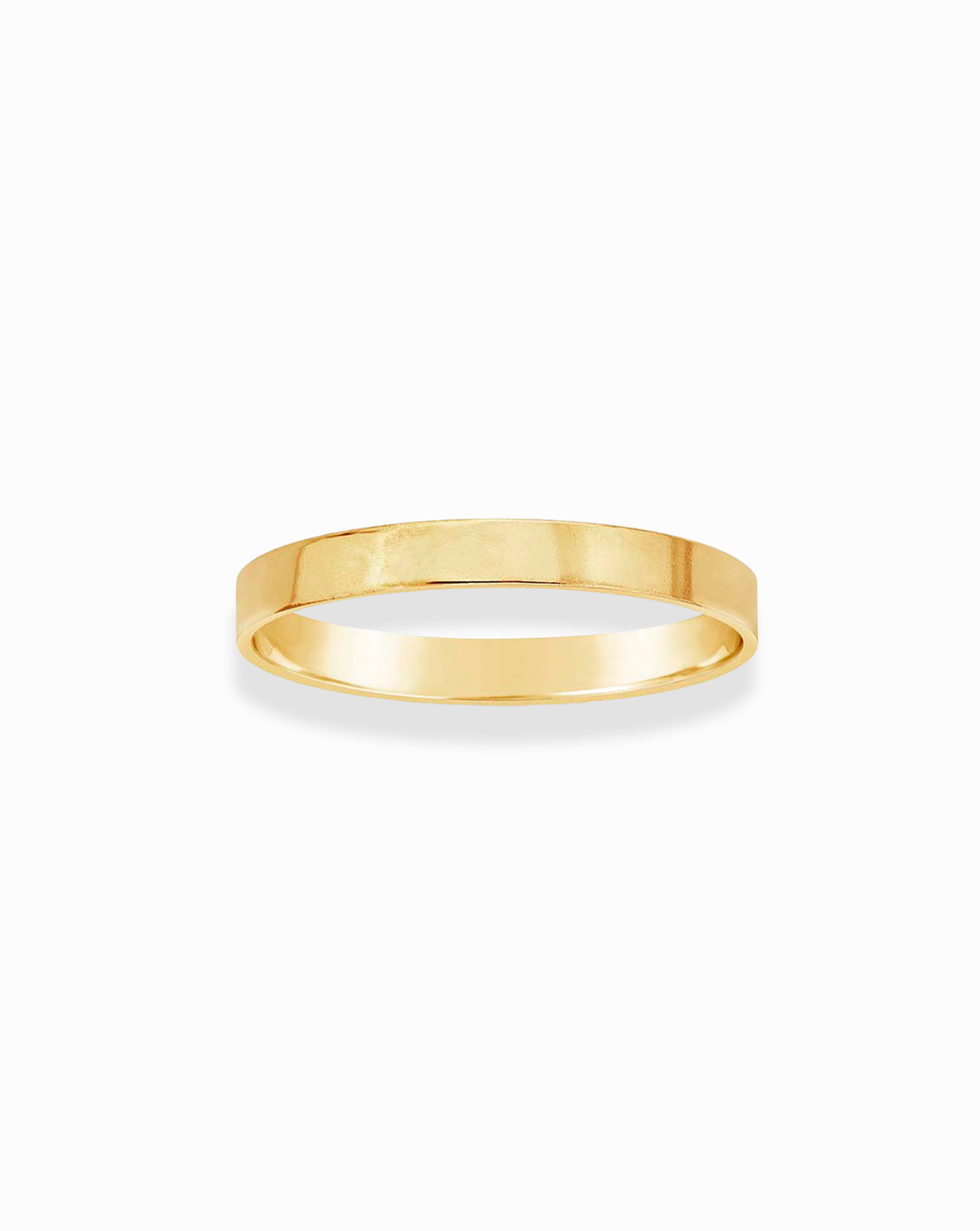 A thick 14k gold-filled XL Smooth Talker Stacking Ring with a flat, polished surface, perfect for stacking.