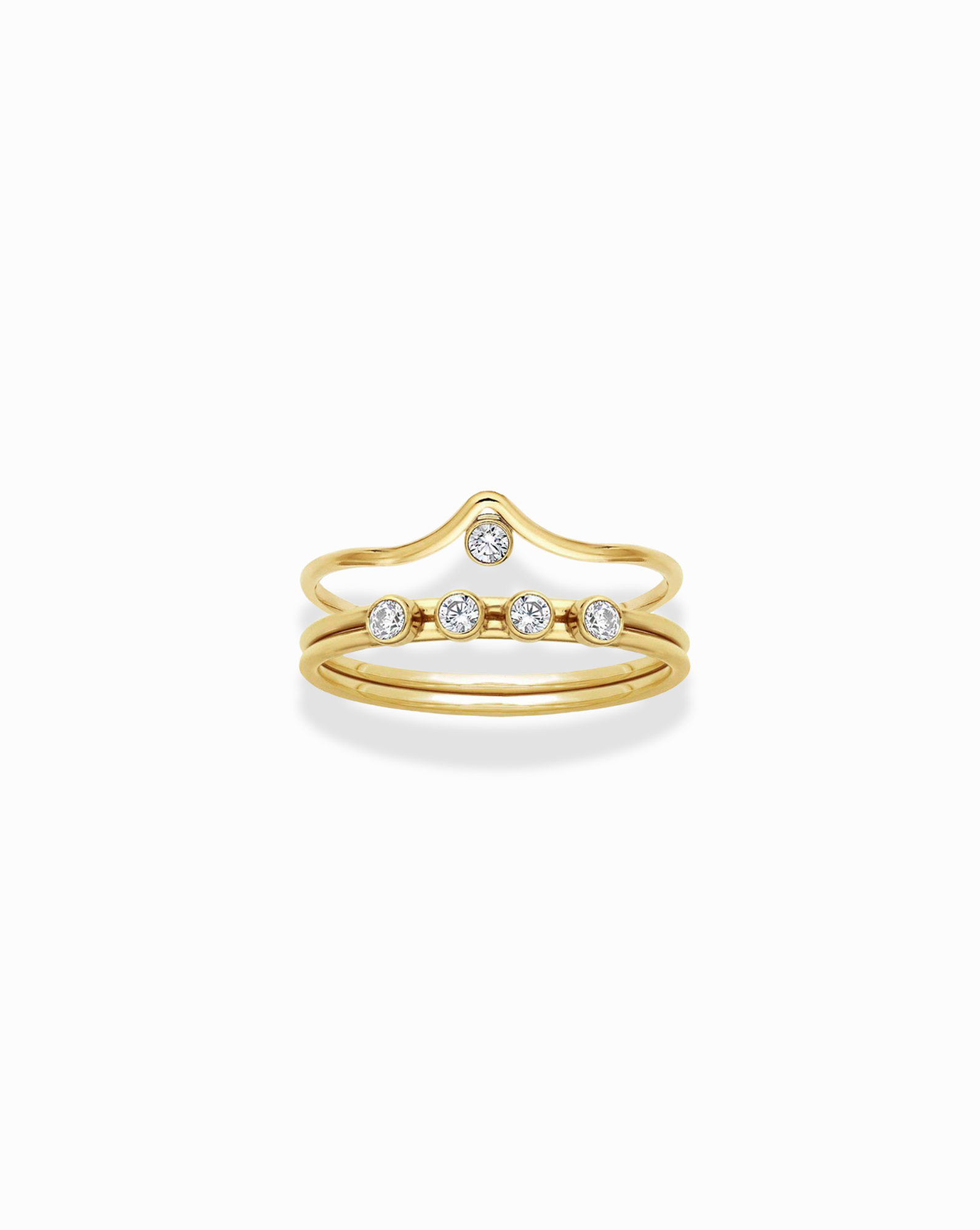 Adeline + Rowe CZ Stacking Ring Set - Mod + Jo