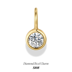 bezel diamond charm | modandjo.com