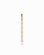 The Demi Tennis Charm by Mod + Jo features six round, vertically aligned cubic zirconia charms, each connected by delicate 14k gold-plated links, beautifully displayed on a white background.