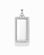 Hattie Engravable Charm: a rectangular silver plate pendant with a beaded border and a plain center for engraving.