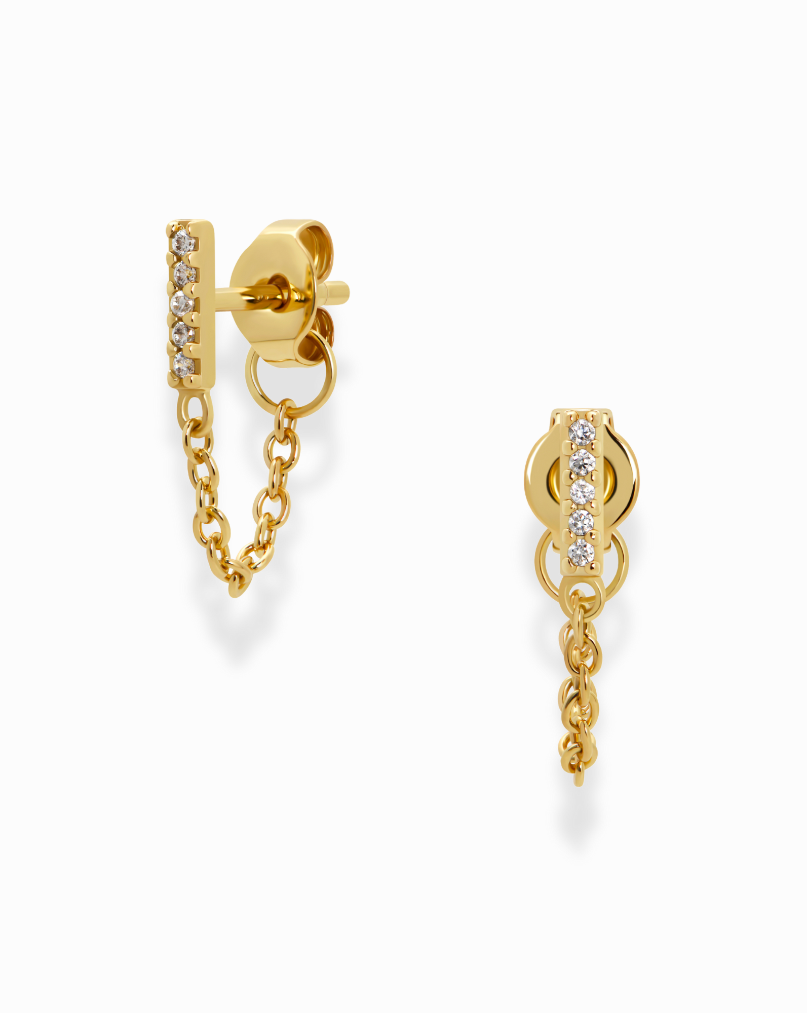 Hayden Chain Studs - Mod + Jo - Jewelry built to last, advanced plating technology