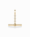 The Mod + Jo Livia Tennis Toggle Charm is a gold-plated jewelry pendant featuring three small diamonds set vertically, with a horizontal gold bar suspended below, shown against a white background.