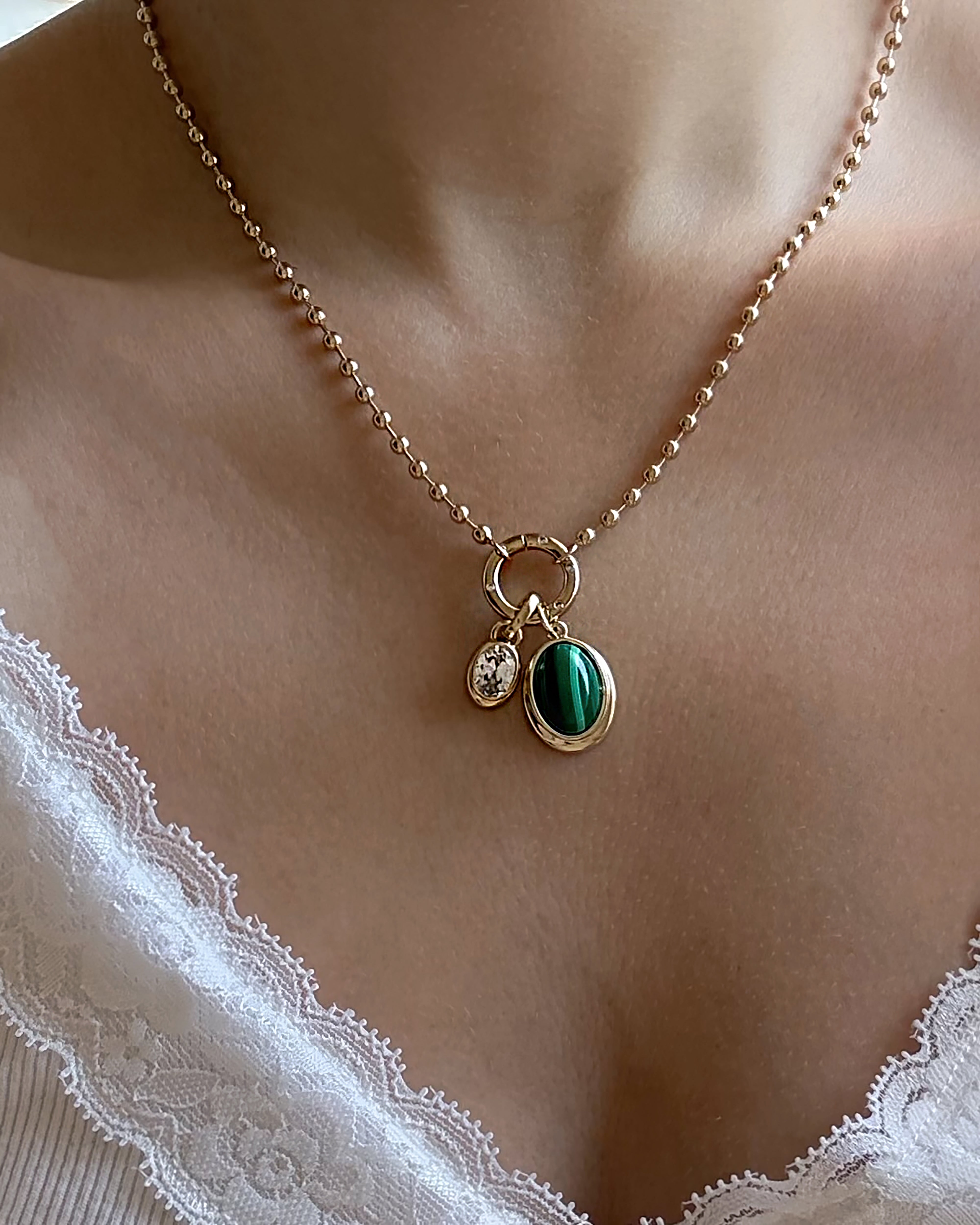 Soren Ball Charm Clip Necklace | Mod + Jo
