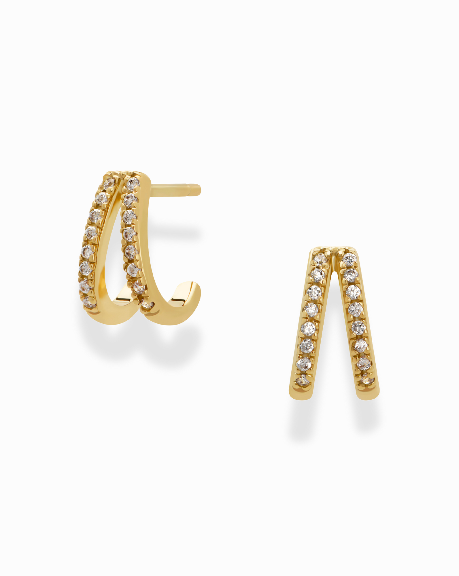 Malia Double Huggies - Mod + Jo - Jewelry built to last, advanced plating technology