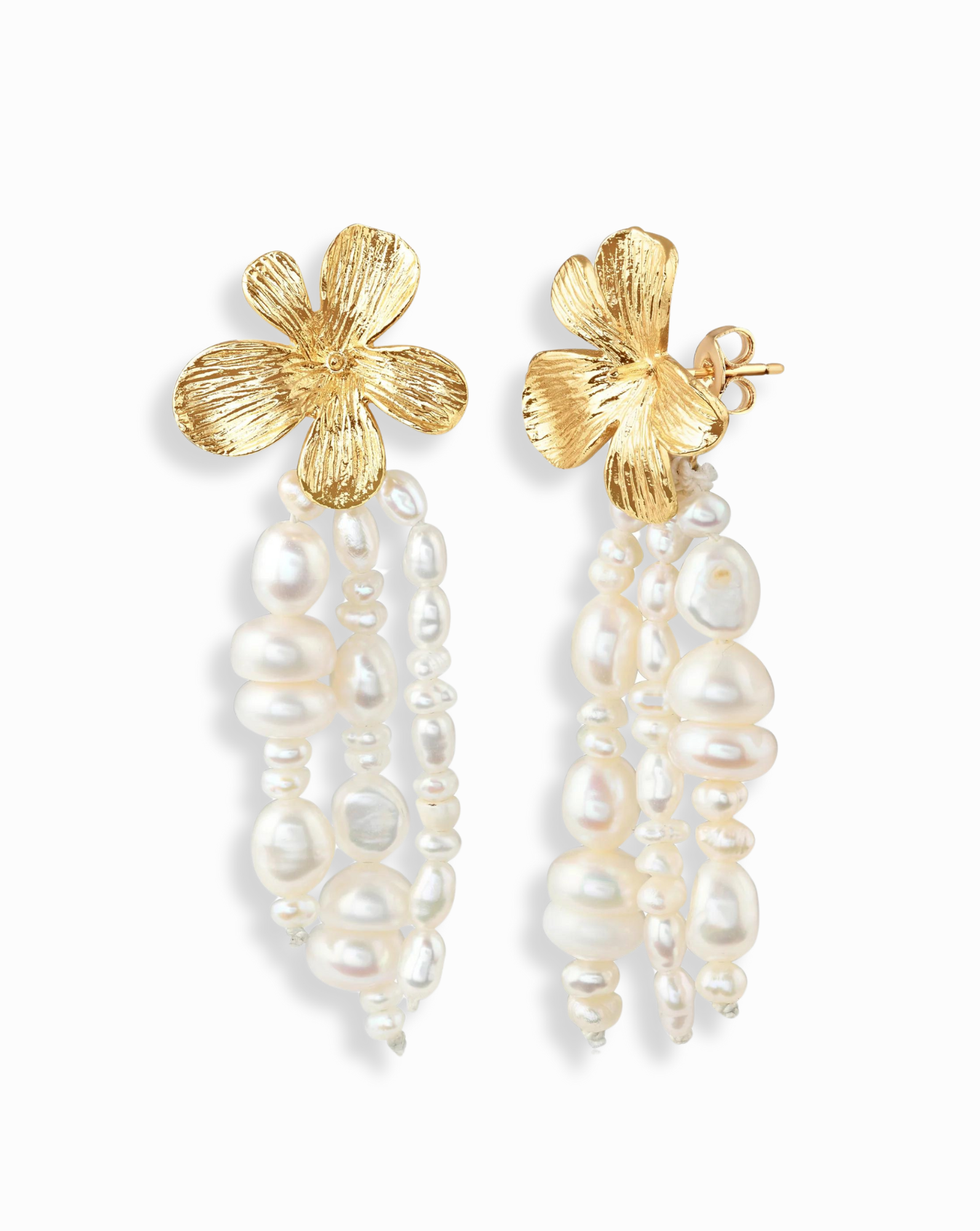 Matilda Pearl Floral Earrings - Mod + Jo