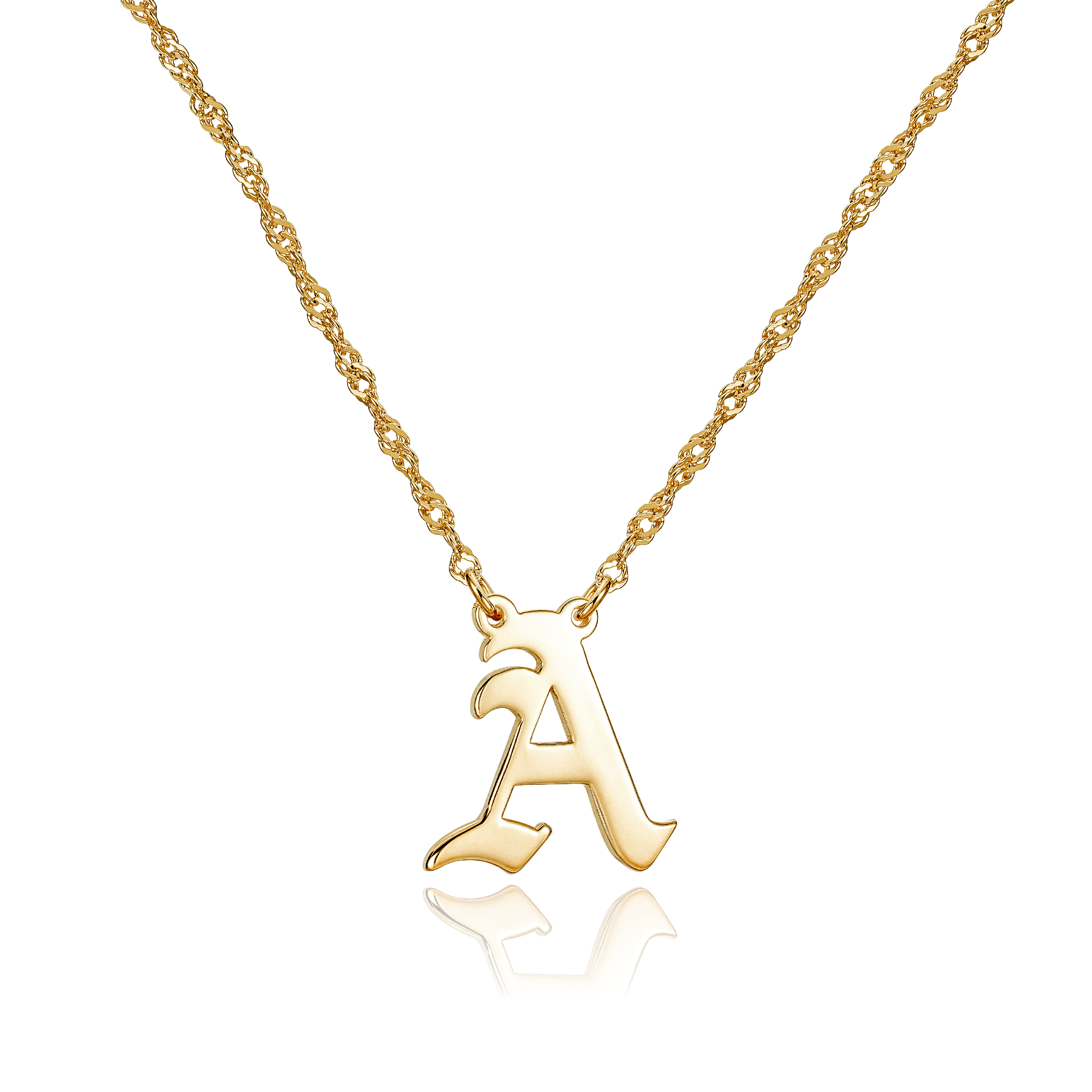 Personalized Script Initial N Lovers Padlock Pendant Necklace