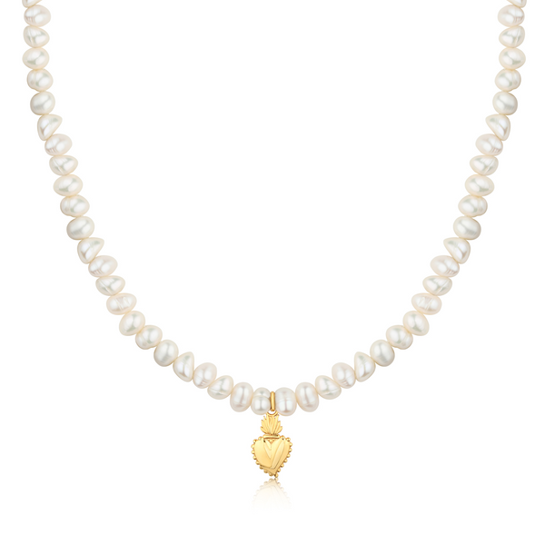 Mother's Day Jewelry, Pearl Love Pendant Necklace, Heart-shaped Necklace,  Female Love Necklace - Walmart.com
