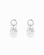 Noa Sapphire Earring Charms consisting of a pair of silver hoop charms, each featuring a faceted, lab-grown white sapphire in a floating setting.