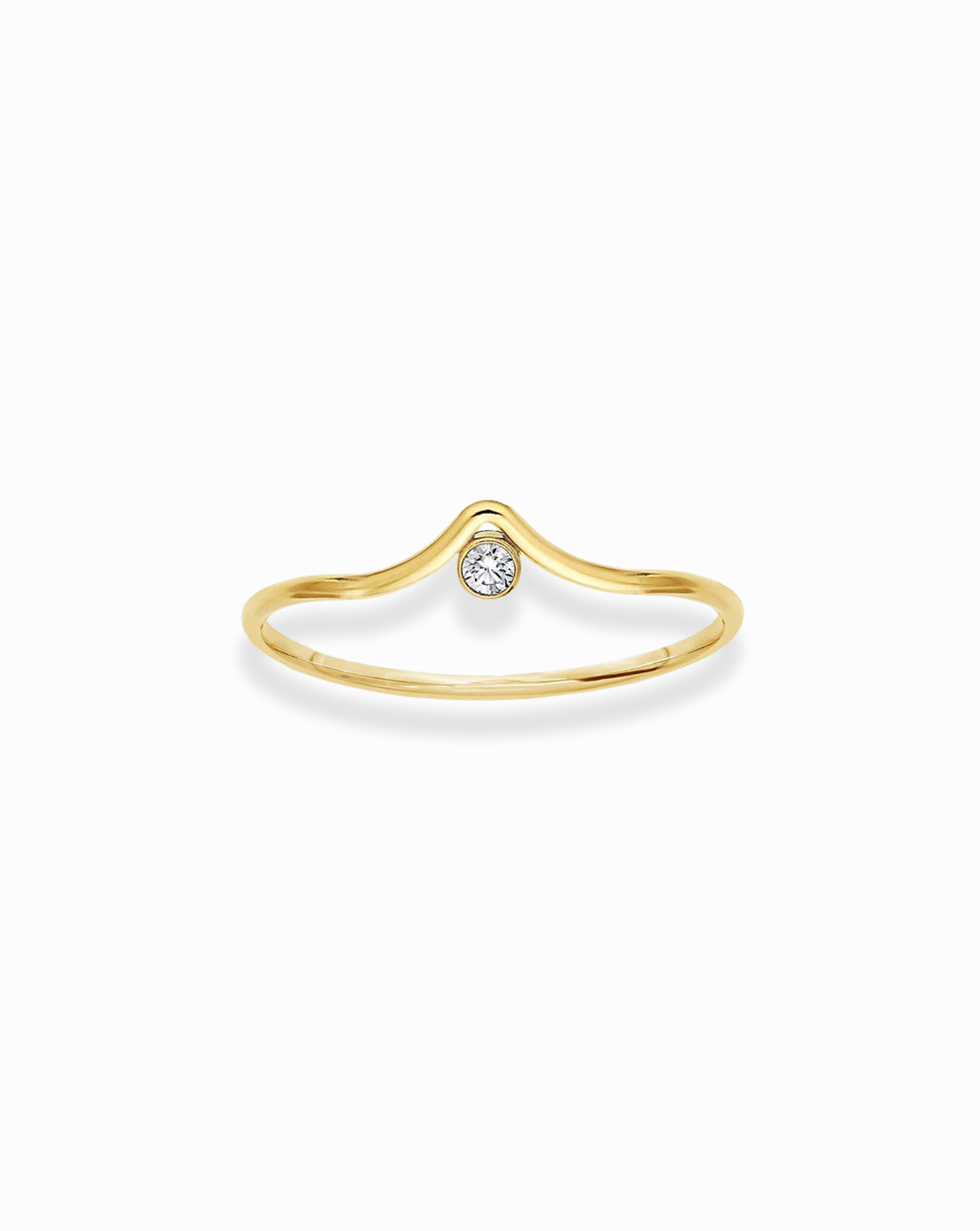 Rowe Arc Stacking Ring with CZ - Mod + Jo