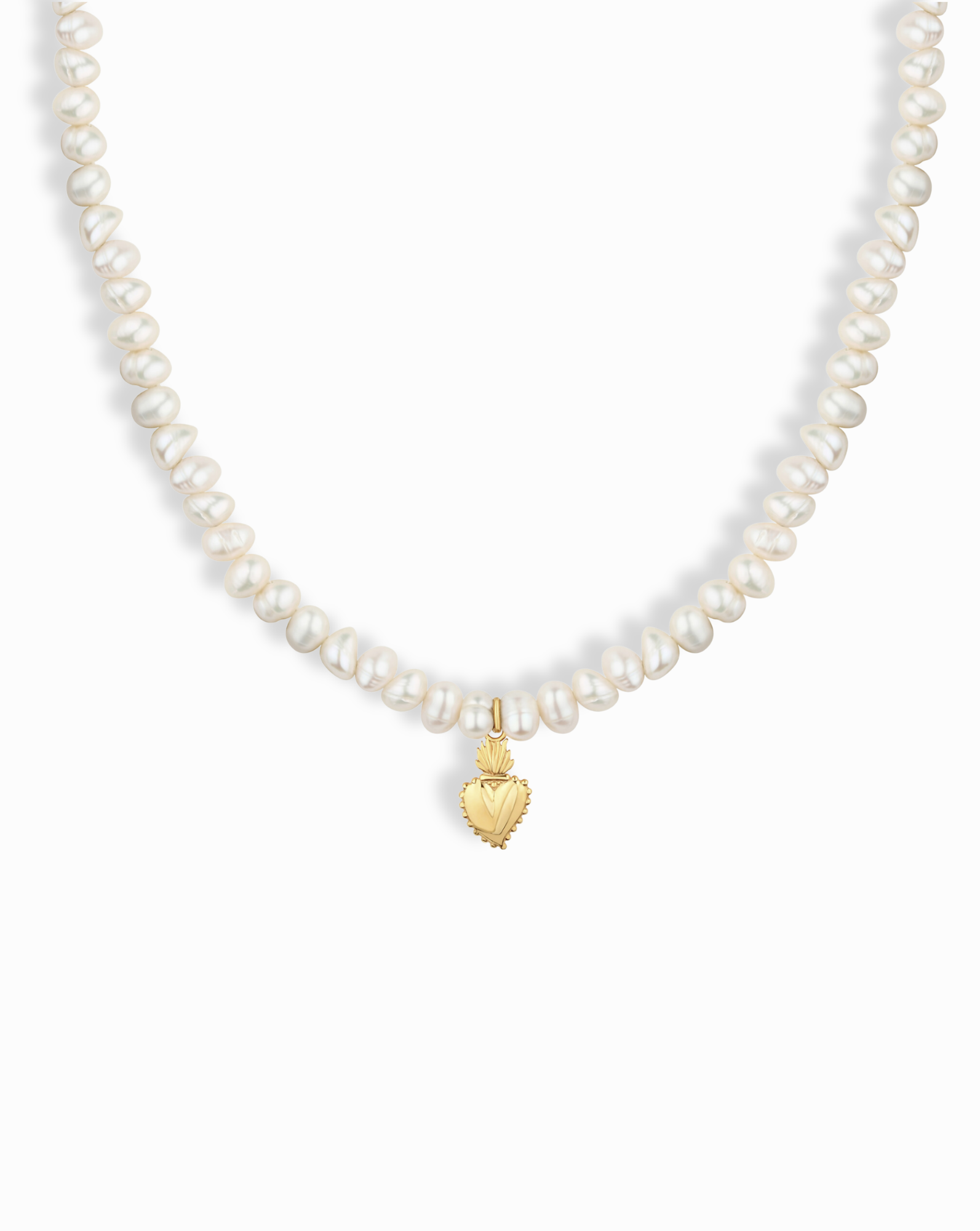 Sacred Heart Pearl Necklace - Mod + Jo