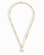 The *Preorder* Liam Space Bar Chain Necklace by Mod + Jo features 14k plated elongated oval and round links with a large circular clasp and bar detail, ideal as a charm spacer necklace, shown on a white background.