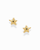A pair of Libbie Puffy Star Studs by Mod + Jo, featuring a star-shaped design, are displayed on a plain white background. These hypoallergenic earrings are expertly crafted and gold plated for a radiant finish.