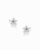 The Libbie Puffy Star Studs by Mod + Jo are silver rhodium plated earrings, showcased on a plain white background.