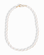 Sutton Gemstone Necklace: 18″ necklace featuring oval-shaped, rice-style freshwater pearls finished with a gold clasp.