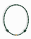 The Tommy Cord Necklace by Mod + Jo showcases a green and white braided paracord accented with gold-plated spacers, featuring two symmetrically positioned knots on each side for added detail. This adjustable piece combines style and versatility, making it a distinctive accessory to elevate any outfit.