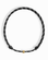 The Tommy Cord Necklace by Mod + Jo features a black paracord design with white diagonal stripes and a small gold-colored ring as its central accent, finished with two knotted ends. Its adjustable style ensures a comfortable fit for any wearer.