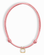 The *Preorder* Tommy Sapphire Pendant Necklace by Mod + Jo is a pink adjustable paracord necklace with a rectangular clear lab-grown white sapphire pendant set in gold at the center.