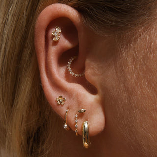14k Ocean Eyes Stud