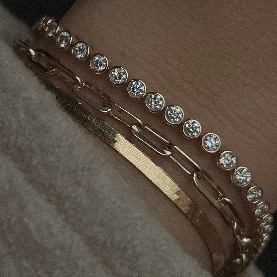 14K Gold Lab Created Diamond Bracelets for Girls - China Lab Grown