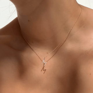 14k Diamond Initial Pendant Necklace