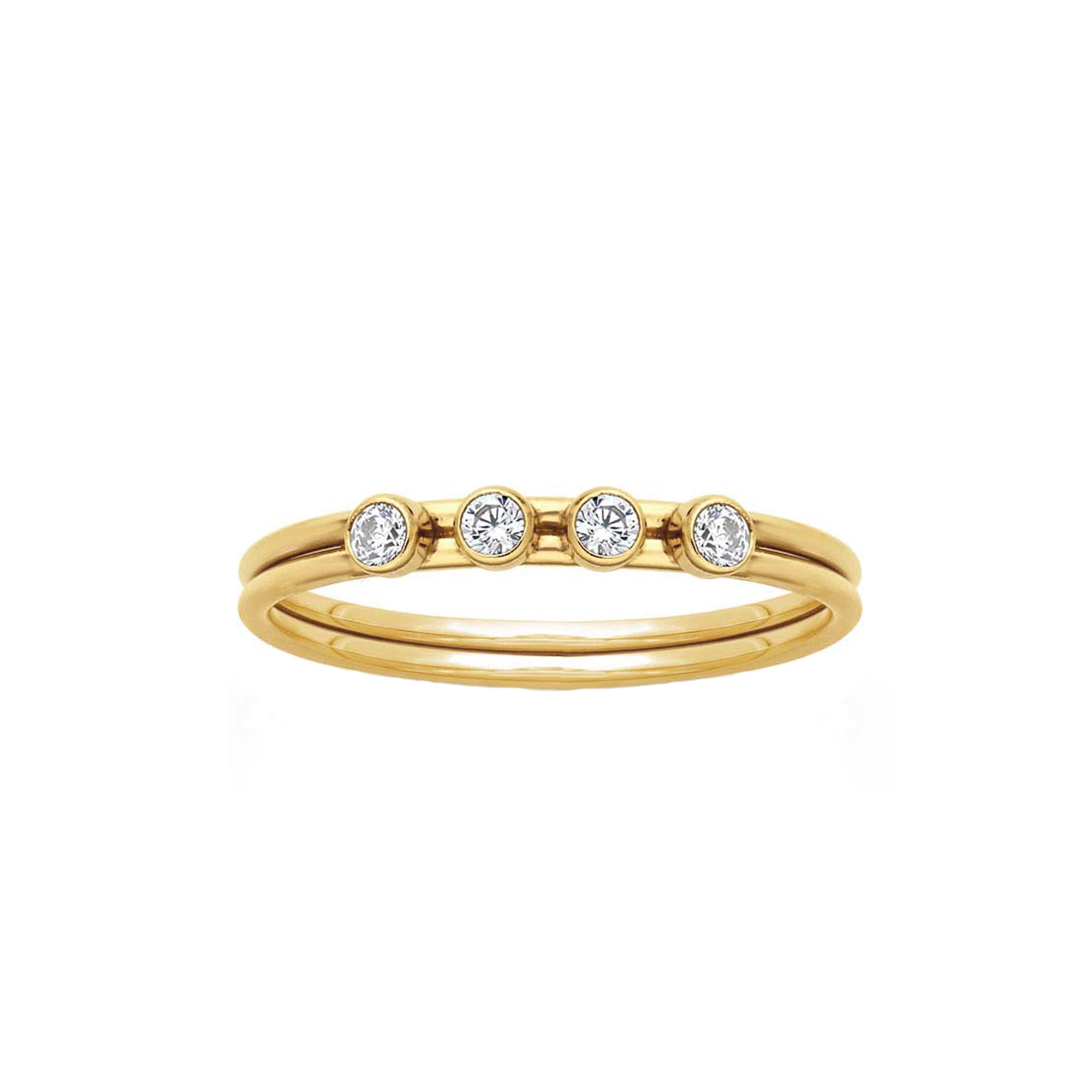 Pearl Stacking Band Ring Gold Vermeil / 8