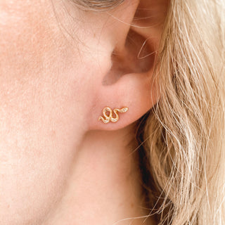 Serpent Stud Earrings - EARRINGS - MOD + JO