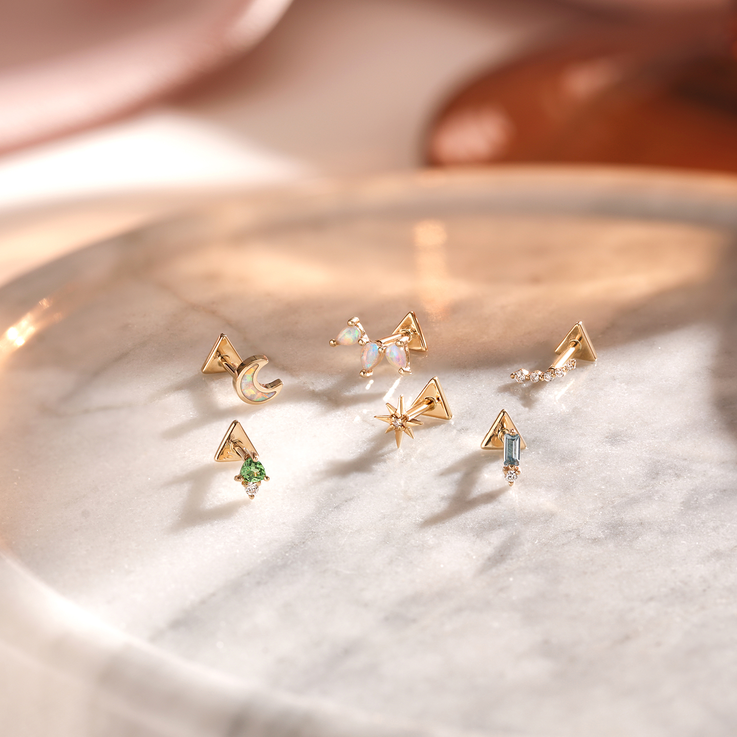 14k Virgo&#39;s Groove Stud - Mod + Jo